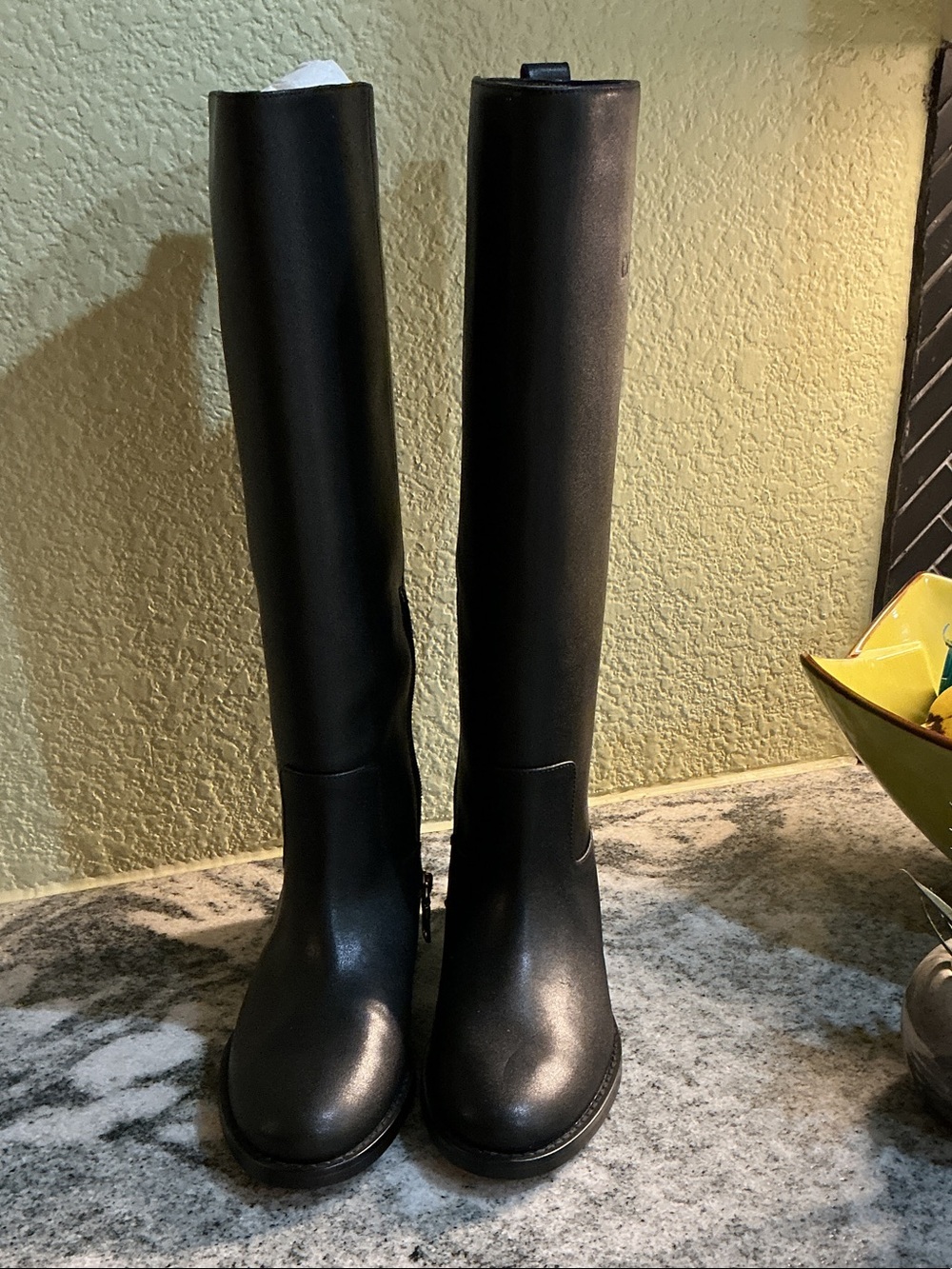 Coach Black Marlin Leather Riding Boots